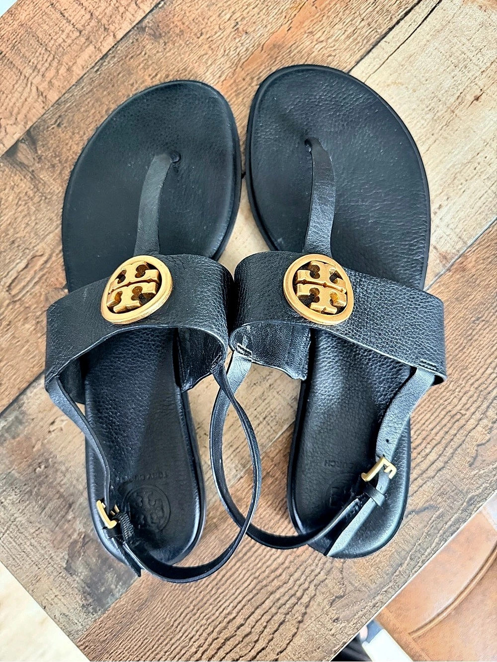 Tory Burch Miller Slingback Sandal Black Logo Sandals